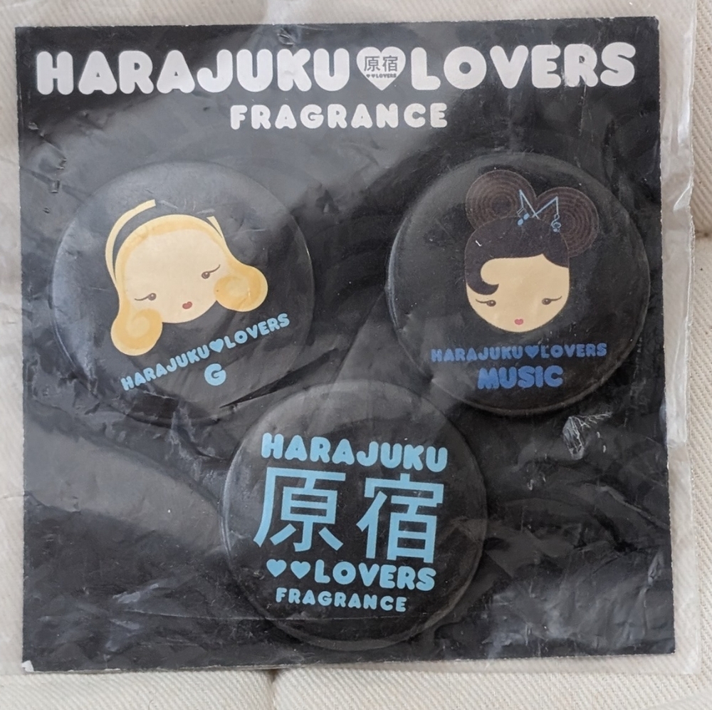 Harajuku Lovers Black and Blue Button Trio